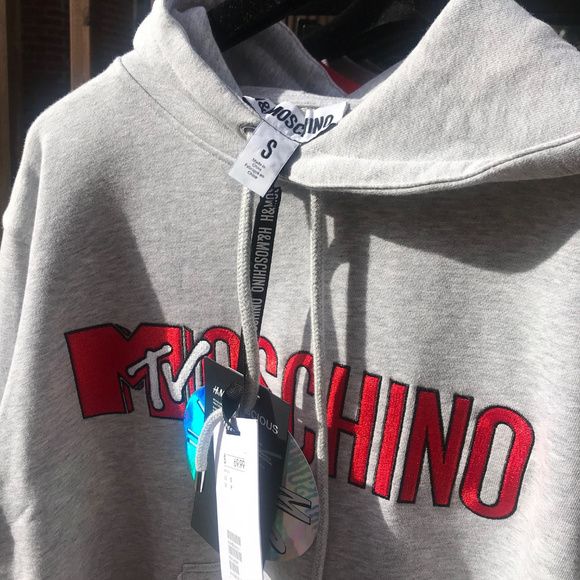 moschino hooded sweatshirt